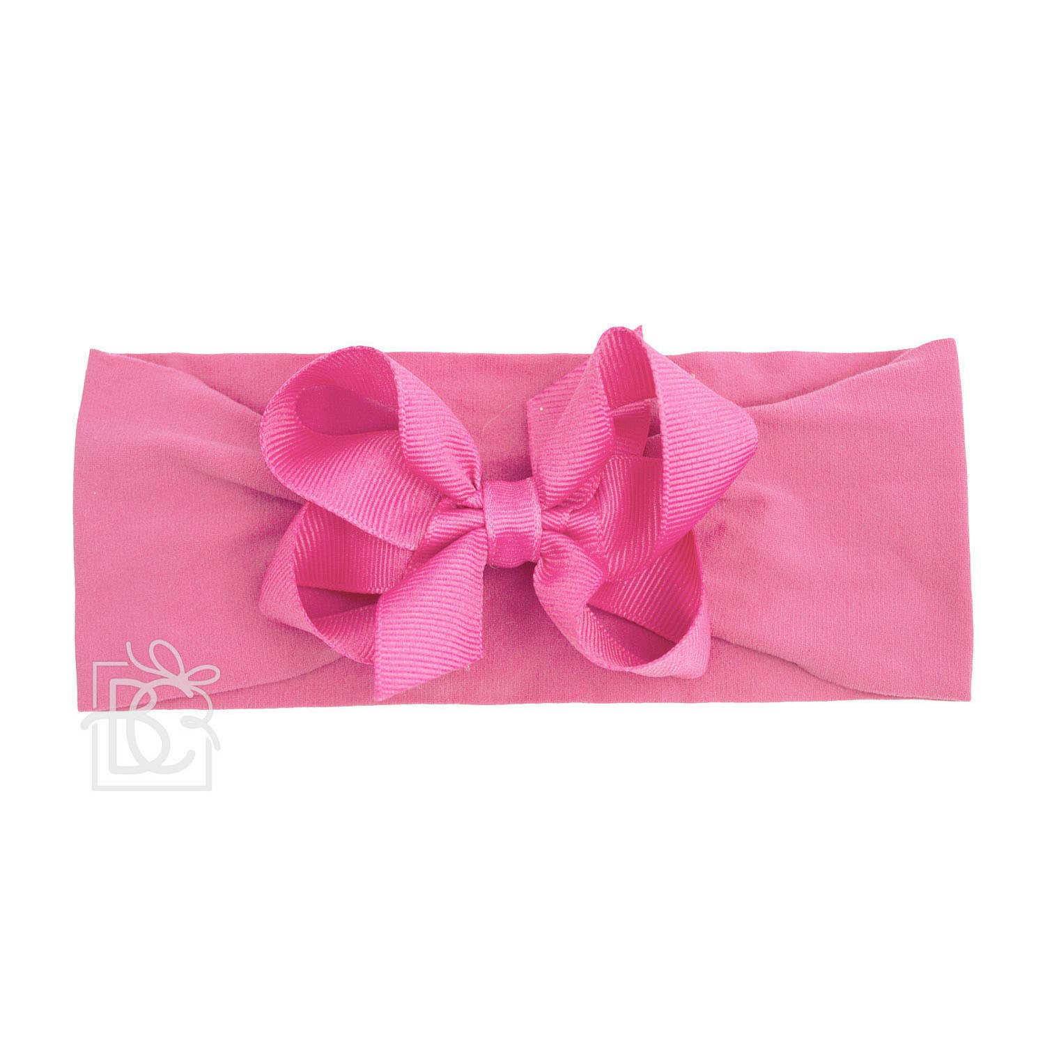Beyond Creations, LLC - Wholesale Fashion Headband - Kids - WIDE PANTYHOSE HEADBAND W/CLASSIC GROSGRAIN BOW68