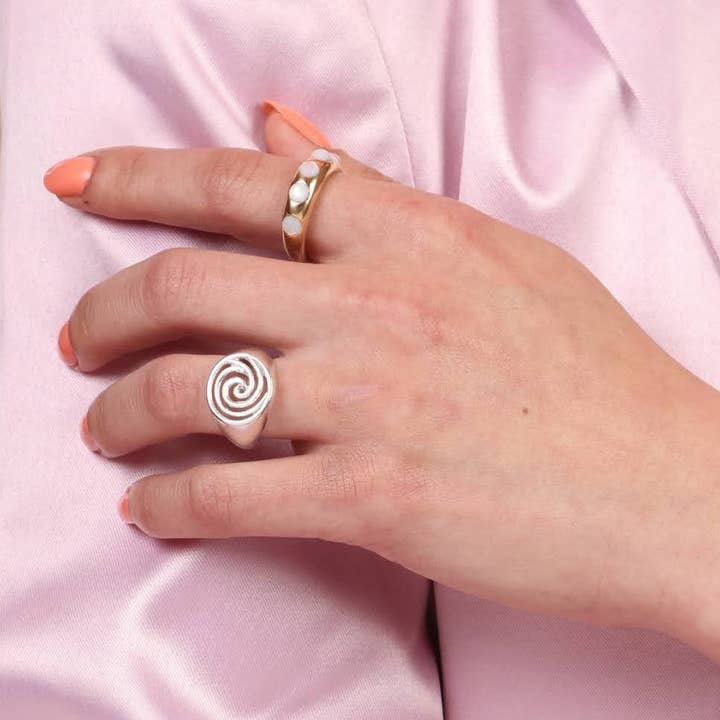 Spiral Signet for wholesale by Take Shape Studio