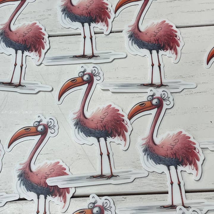 Flamingo Sticker MM for wholesale by Little Smarties YYC