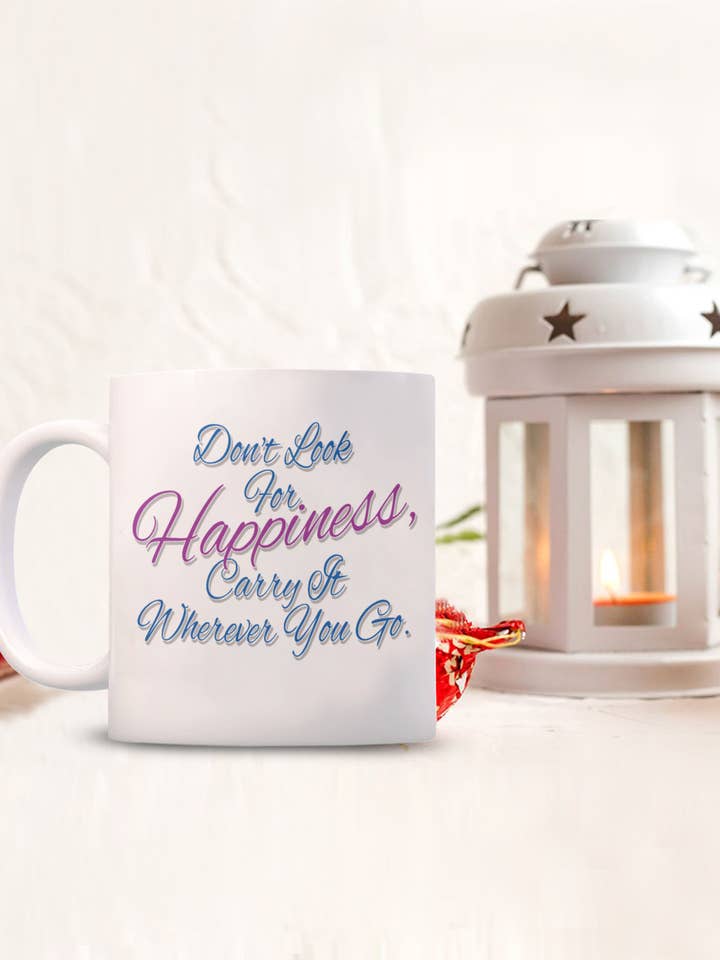 Wisecrack Design Gaver Unikke glade kaffekrus med inspirerende ord, 11oz & 15oz, i sort/hvide farver. for engroshandel hos Wisecrack Designs