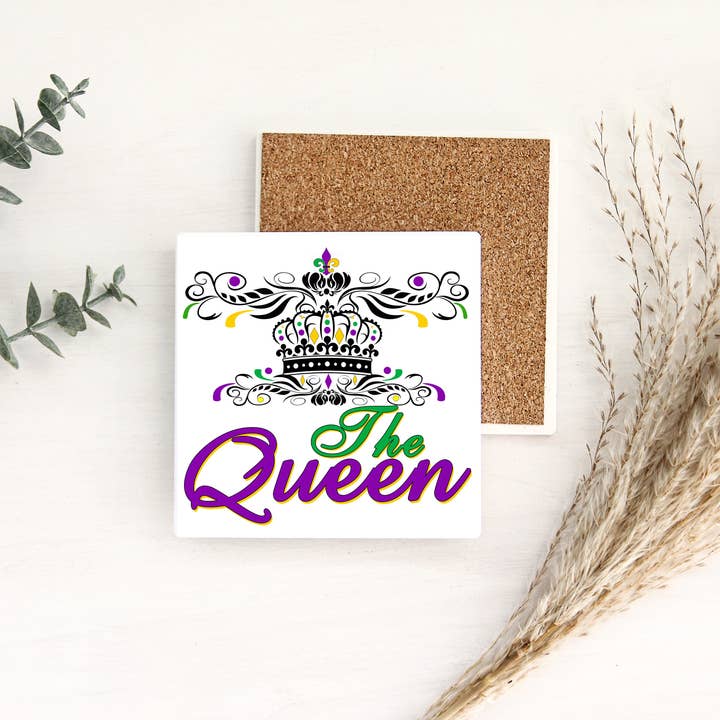 The Queen, Mardi Gras Souvenir Gift Tile for wholesale by Distinctive Design Wholesale