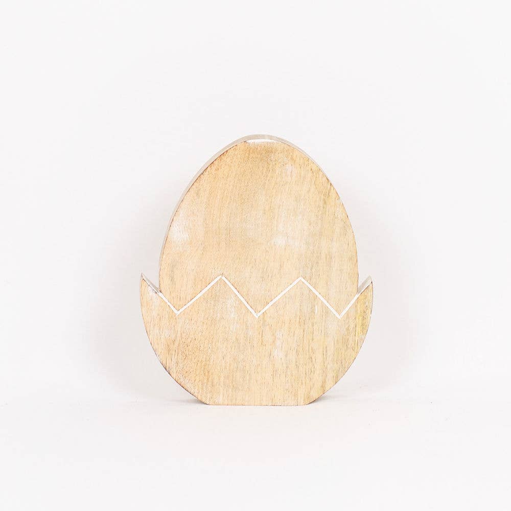 Devanie At Home (Formerly Adams & Co.) - Wholesale Cutouts - 30242 - 6x7x1 Mango wd cutout (EGG) EASTER SPRING CLEARANCE