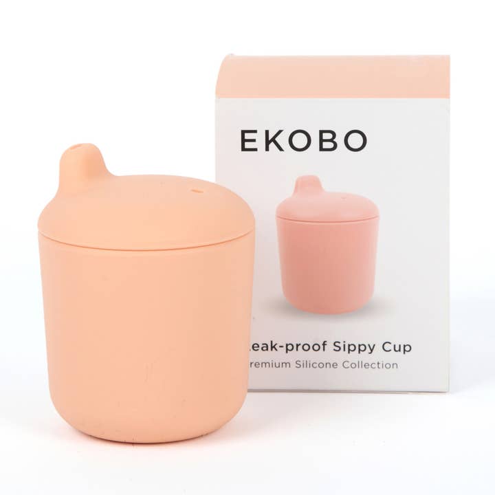 Siliconen Baby Sippy Cup - Blush voor wholesale door EKOBO