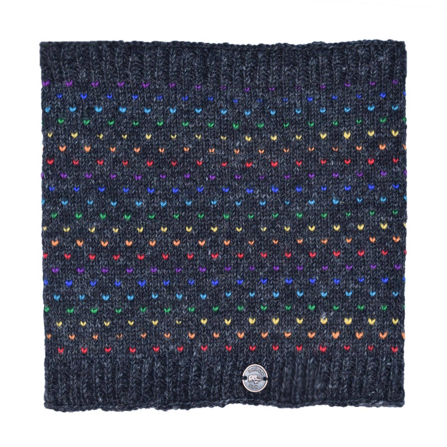 Black Yak Ltd - Wholesale Balaclava - Women's - Rainbow Tick Snood - Hand Knitted Wool - Fair Trade2