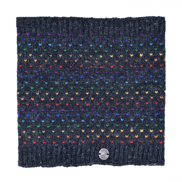 Black Yak Ltd - Wholesale Balaclava - Women's - Rainbow Tick Snood - Hand Knitted Wool - Fair Trade2