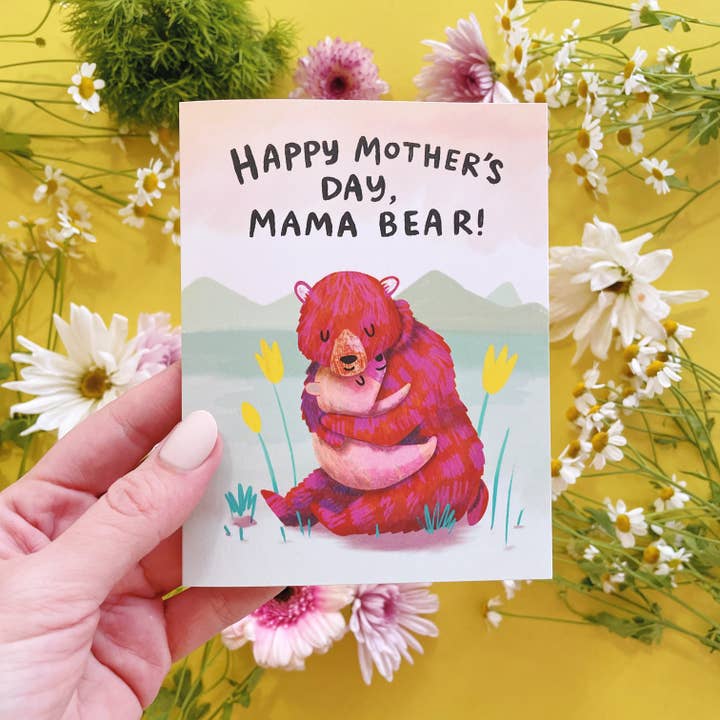 Abbie Ren Illustration – Großhandel Muttertagskarten – Mama Bear Muttertags-Grußkarte2