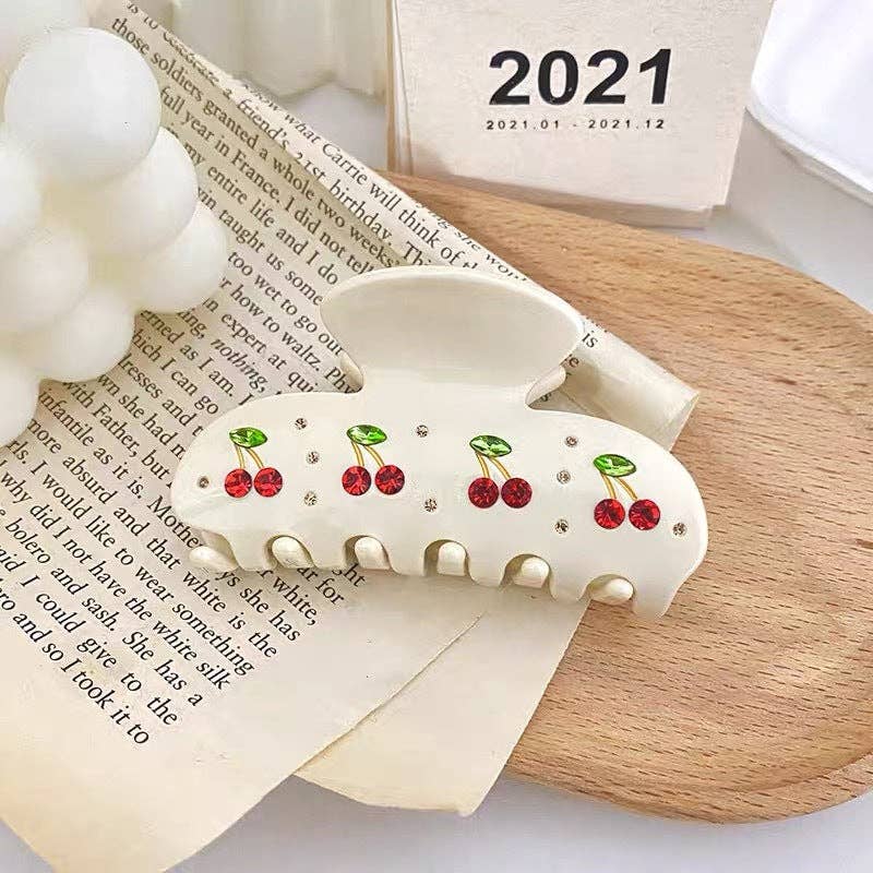 Dipped Shop – Engroshandel Hårspænde - Dame – 2+Søde Kirsebær Rhinsten Hårlove DPJC23250