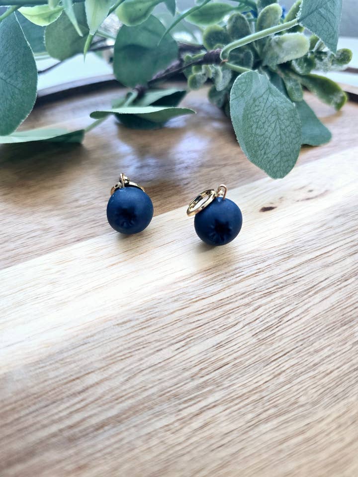 Blueberry Mini dangle earrings for wholesale by Beckys Creations