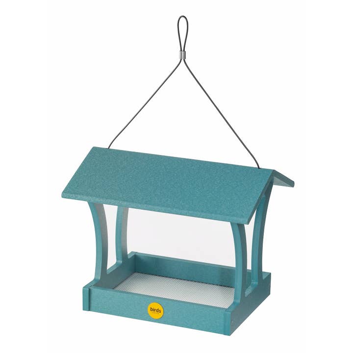Fly-Thru Bird Feeder in Blue Recycled Plastic for wholesale by Birds Choice
