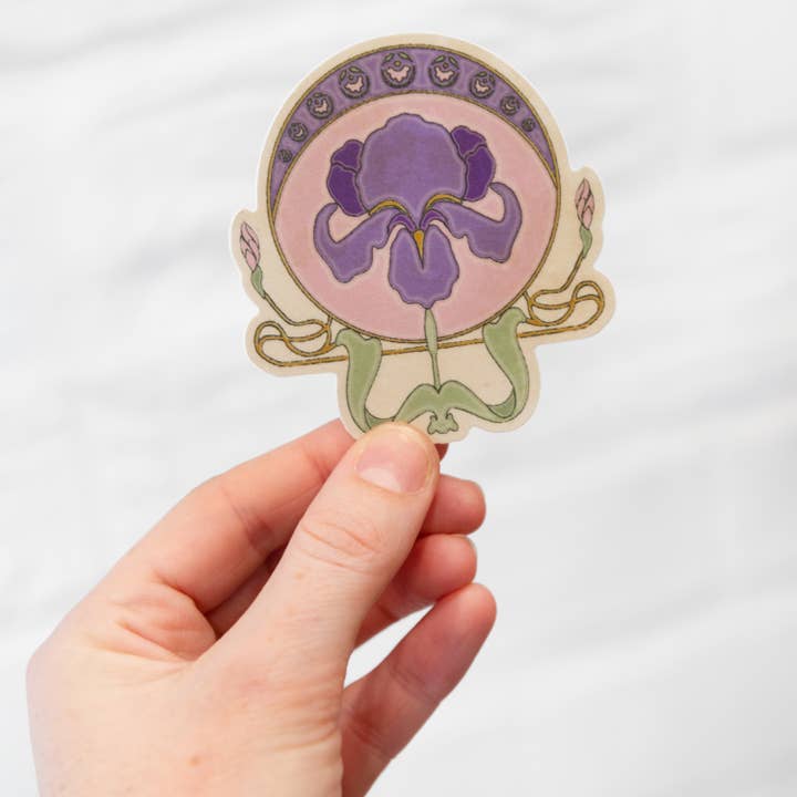 Cluster Funk Studio - Wholesale Sticker - Art Nouveau Iris Sticker