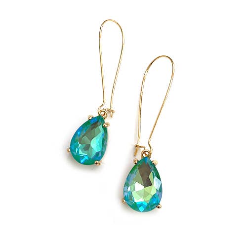 StarryNYC - Wholesale Dangle Earrings - Teardrop Glass Bead 14mm x 18mm w/ Kidney Wire Earrings11