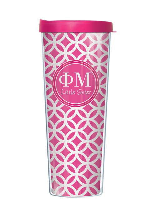 FREEHEART - Wholesale Insulated Mug/Tumbler - Phi Mu Little Sister Roundabout Tumbler2