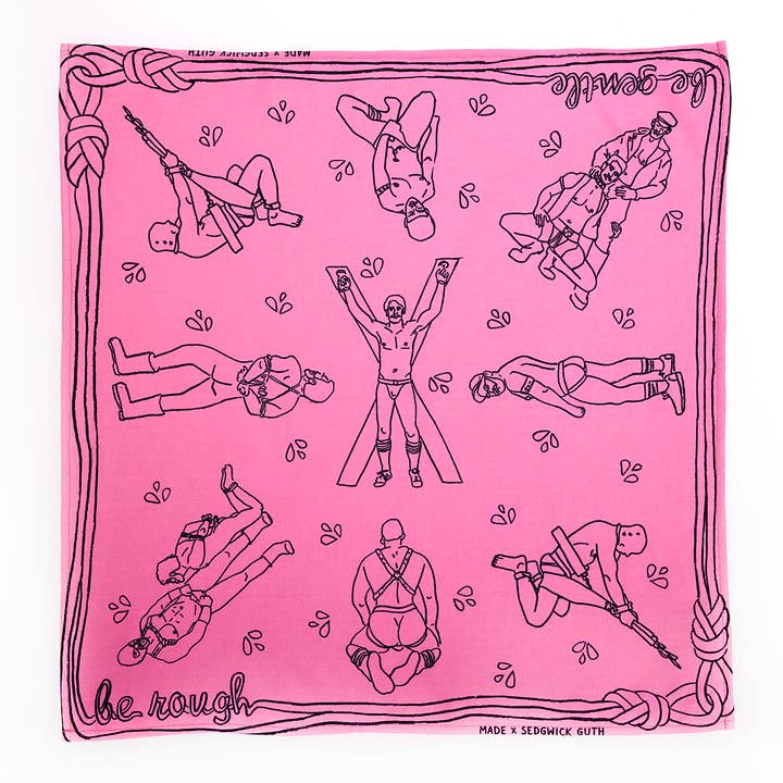 Made X Cruise – Großhandel Bandana – Unisex – Be Gentle Be Rough Halstuch (Regenbogenfarben)7