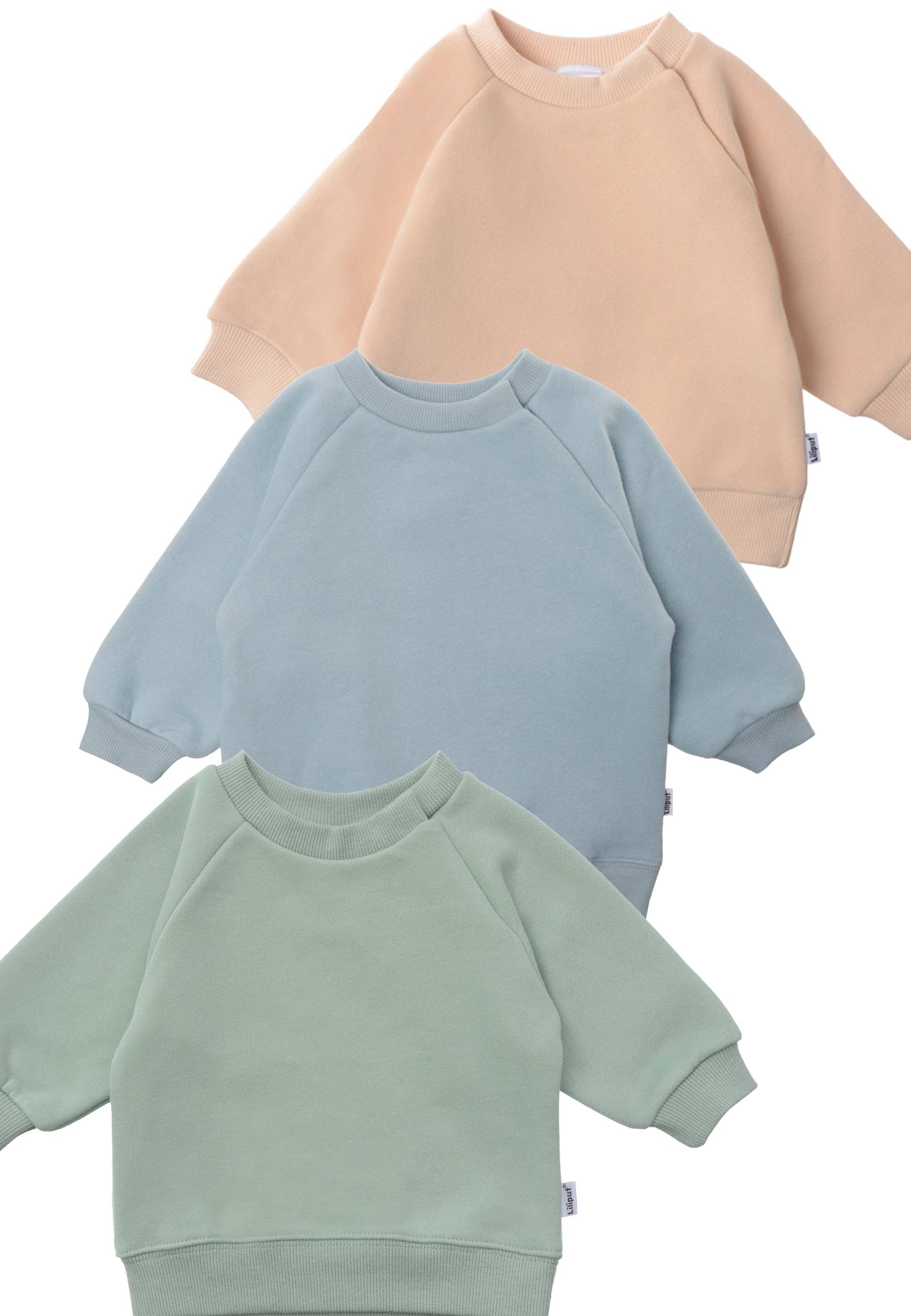 Liliput – wholesale Sweatshirt - Kids – 3-pack sweatshirts in beige, reed, and light blue2