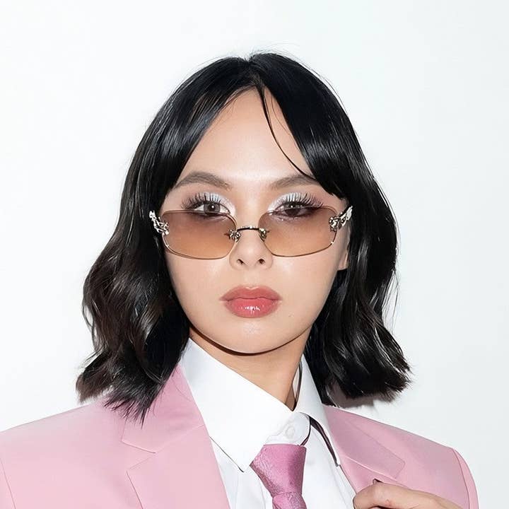 FurDecoration - Wholesale Sunglasses – Women's - Frameless Star Bow Sunglasses2