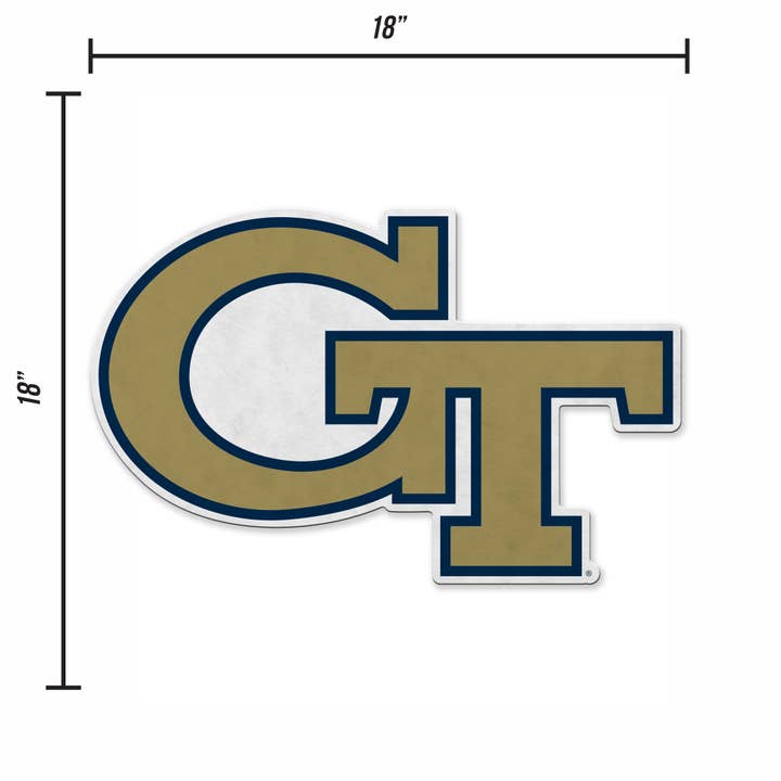 Rico Industries - Wholesale Sign - NCAA Georgia Tech Yellow Jackets - GT Shape Cut Pennant4