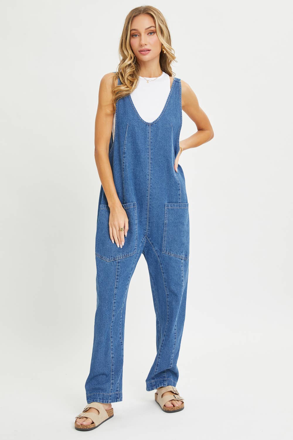 Sweet Lovely by Jen - Wholesale Jumpsuit - Women's - BESTSELLER ONE-AND-DONE DENIM JUMPSUIT13