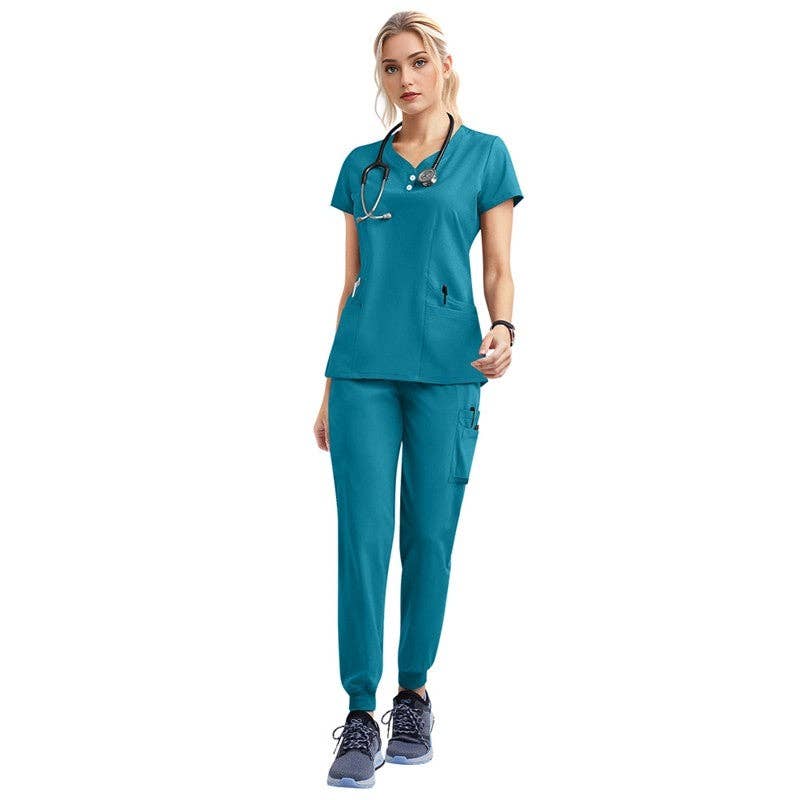 FurDecoration - Wholesale Healthcare Uniform - Women's - Short Sleeve Straight Leg Scrub Suit8