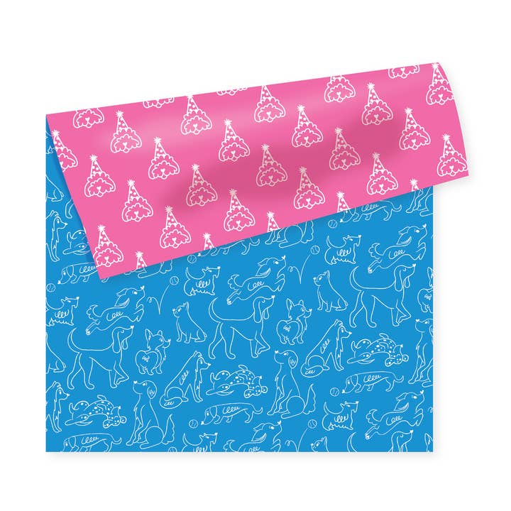 Dog Double Sided Wrapping Paper Sheet for wholesale by Chala's Creative