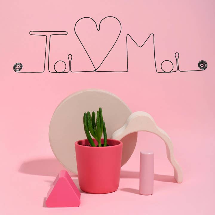 Decoração em arame "Tu ♥︎ Eu" - Dia dos Namorados por atacado de Bijoux de Mur