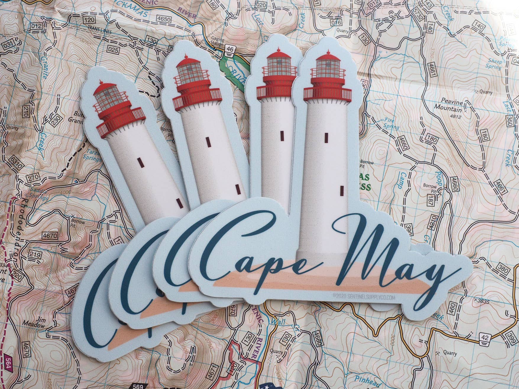 Sentinel Supply - Wholesale Sticker - Cape May NJ Sticker with Cape May Lighthouse7