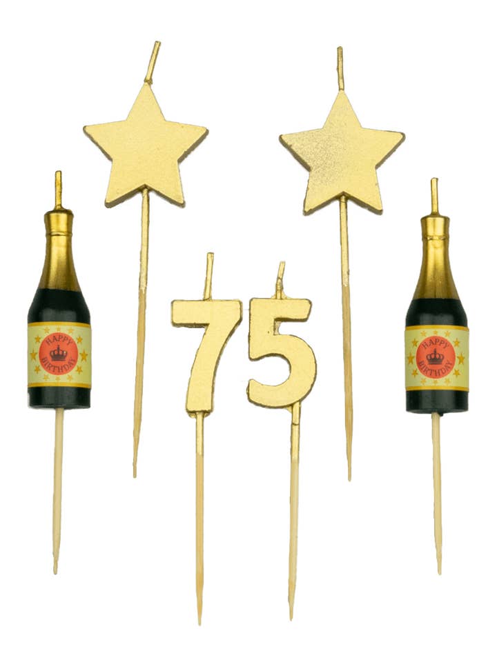 Fødselsdag kage stearinlys - 75 år for engroshandel hos PD Party