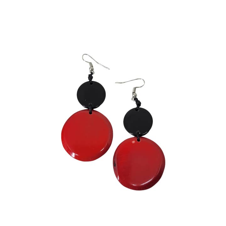 Organic jewelry by Allie - Wholesale Bib Necklace - Big tagua nut buttons color block necklace1