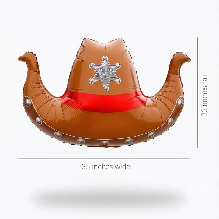 Cowboy Hat Foil Balloon – Western Party, Rodeo for wholesale by Zoey Christina