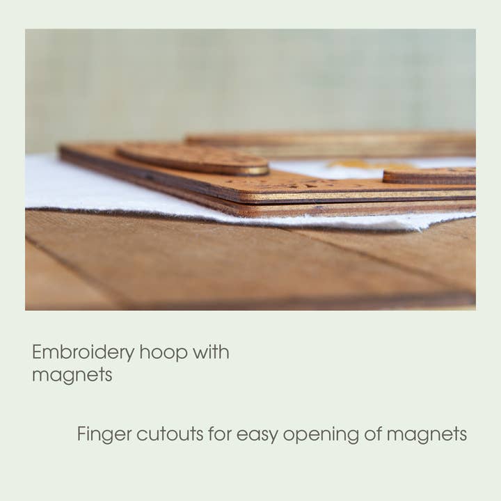 Embroidery craft - Wholesale Embroidery/cross-stitch supplies - Magnetic cross stitch frame plywood hoop for embroidery4