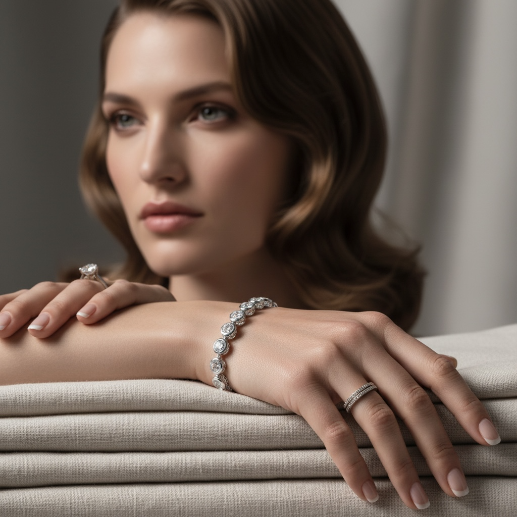 Athena Bridal Jewellery - Venta al por mayor Pulsera de cuentas - COLECCIÓN - PULSERA CRYSTAL SPARKLE - BR172 PLATA3