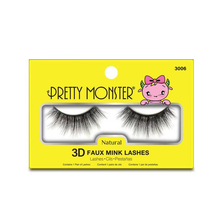 Rude Cosmetics – wholesale False/fake eyelashes – Pretty Monster Natural 3D Faux Mink Lashes