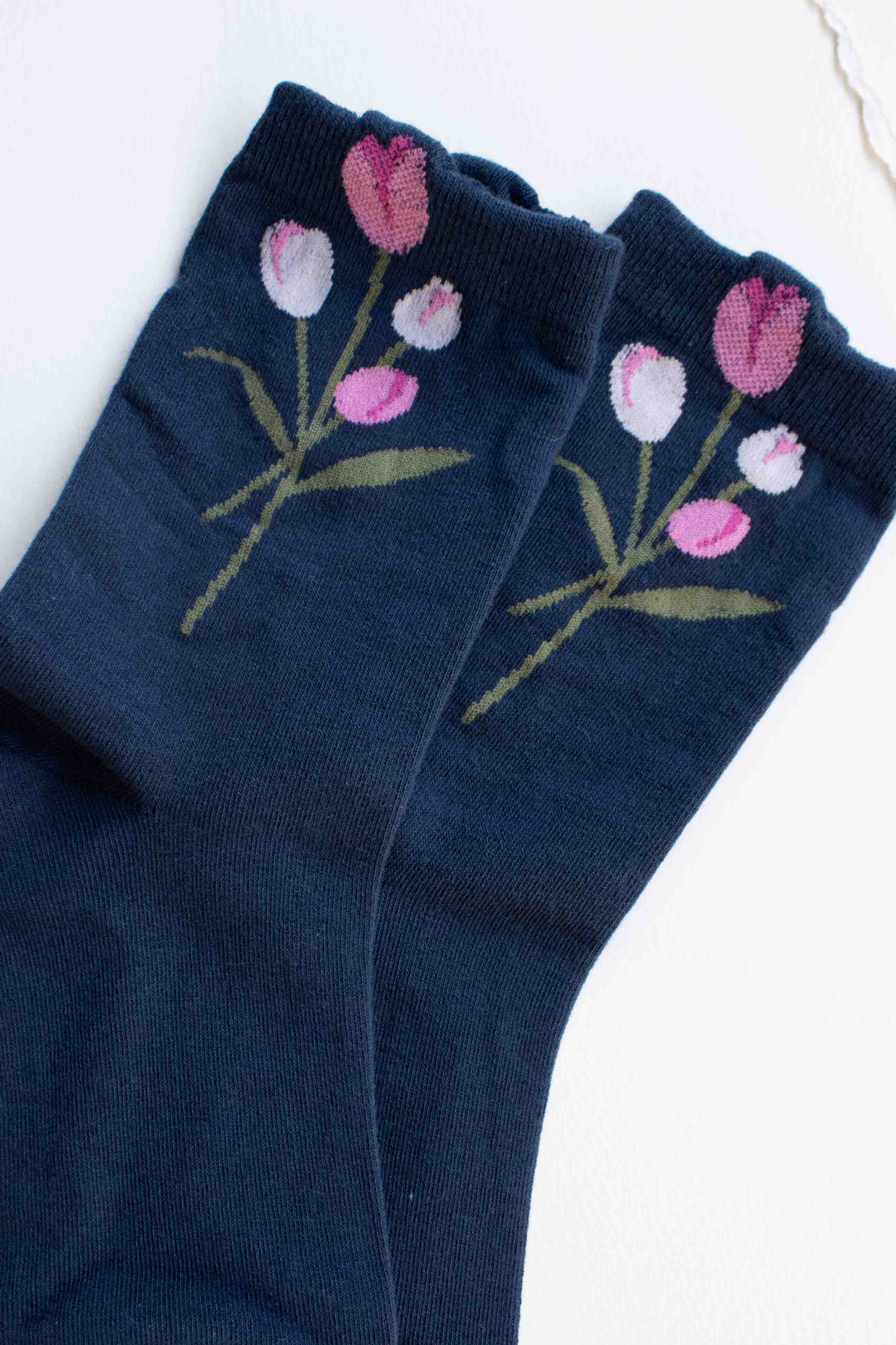 Tiepology - Wholesale Socks - Women's - Tulip Bloom Cotton Blend Socks6