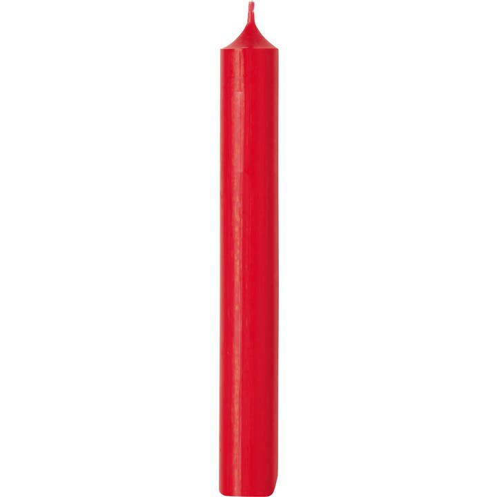 Bougie de table 18 cm (7 pouces) - Boîte de 25 : rouge pour la vente par Carsim Trading Inc.
