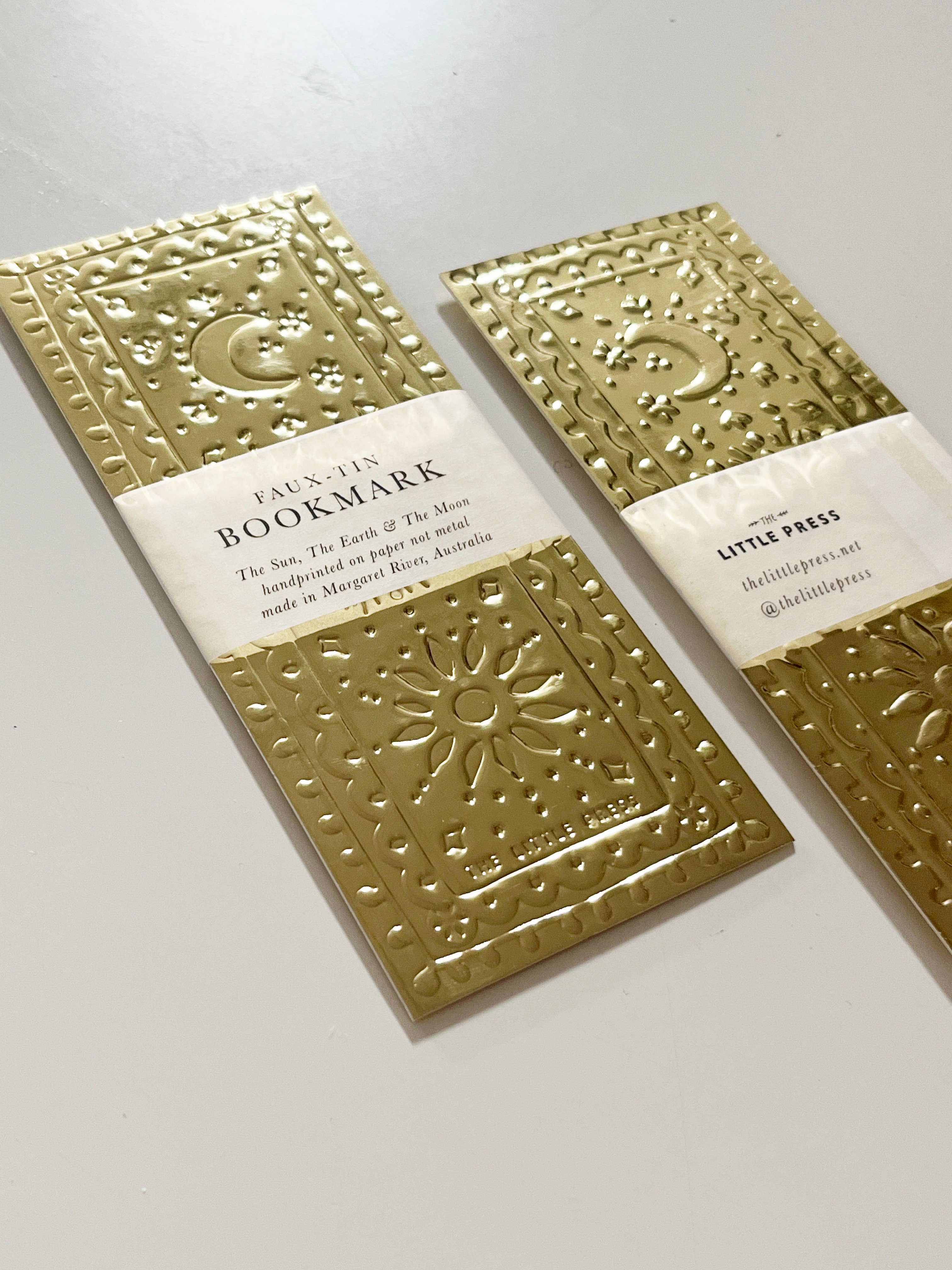 THE LITTLE PRESS - Wholesale Bookmark - Bookmark - Faux-Tin - Gold3