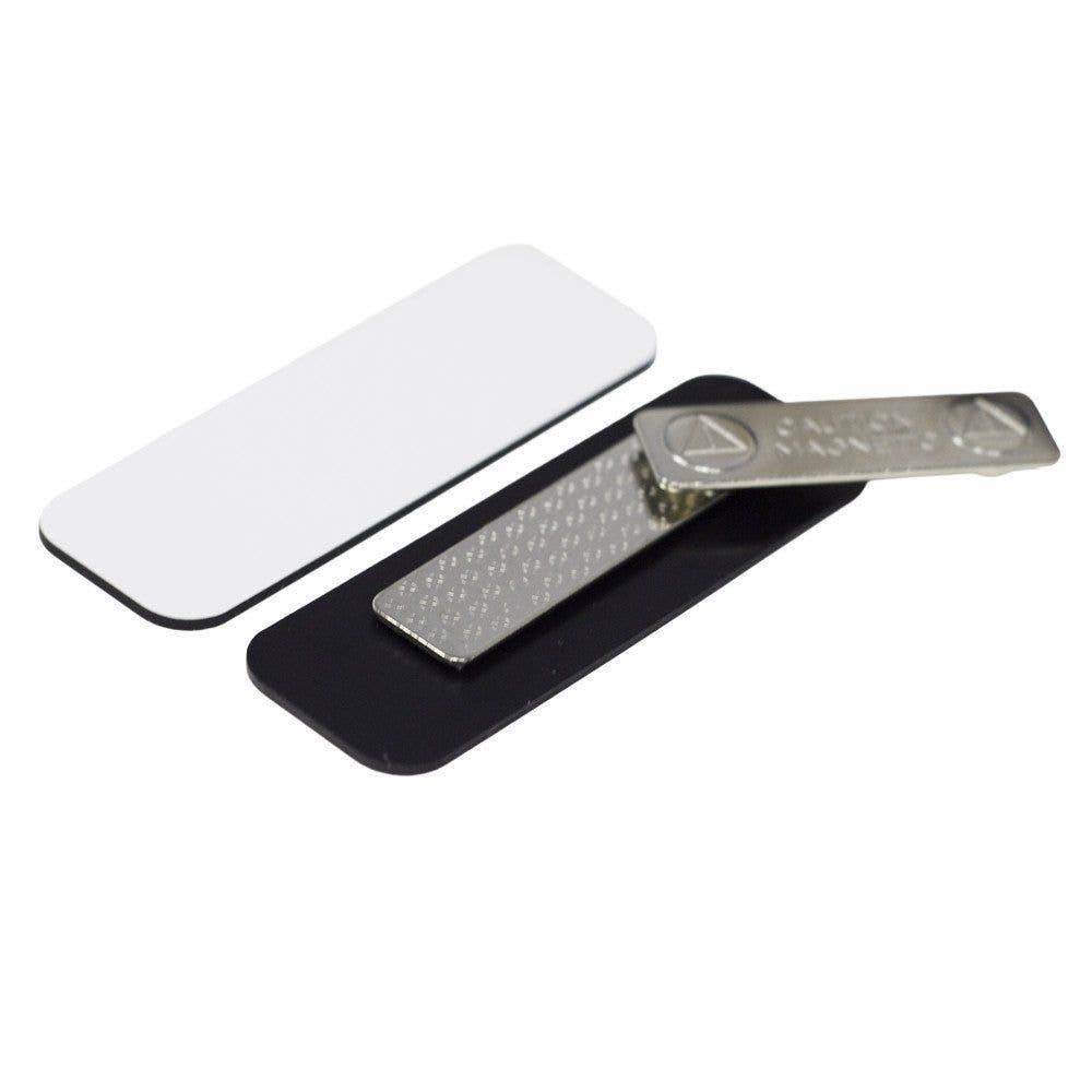 All Quality – Großhandel Ausweiszubehör – Unisex – Blanko für Namensschilder mit runden Ecken und magnetischer Rückseite, 2,5 x 7,6 cm, 10er-Packung2