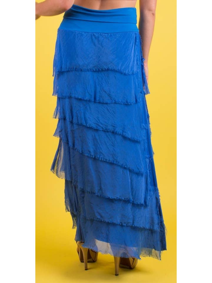 Gigi Moda - Vente Jupe – femme - Jupe volantée longue en soie34