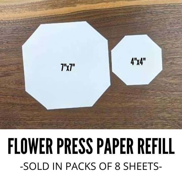 Flower Press Paper Refill (4"x4") (7"x7") (3"x2") for wholesale by Macon Makes