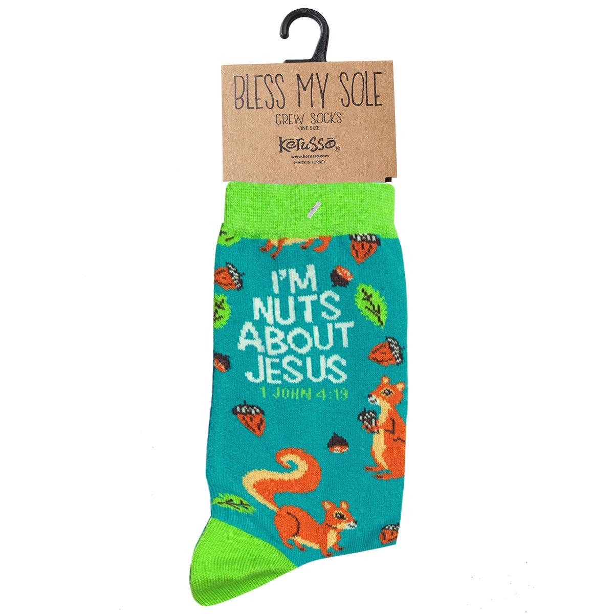 Turquoise Chaussettes Kerusso Squirrel en vente sur Faire2
