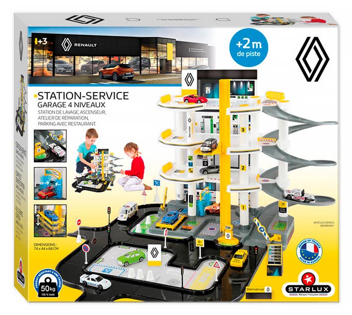 Starlux - Vente Lot de jouets – enfant - Grand Garage Renault 4 niveaux + circuit - STARLUX 4013064