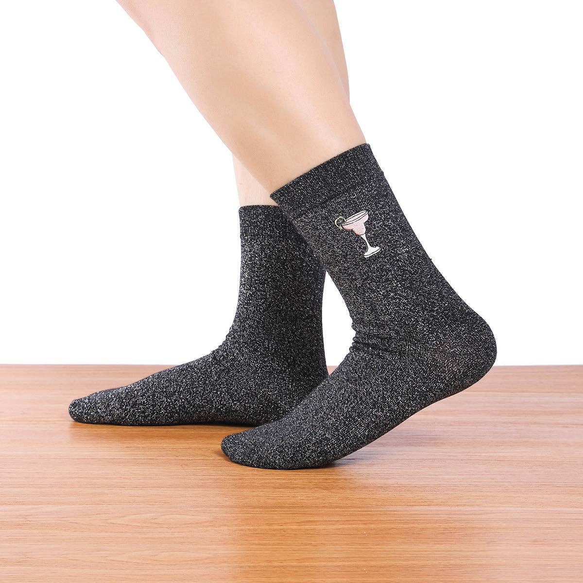 Tites Chaussettes - Wholesale Socks - Women's - High Glitter Party Socks for Women I 35-419