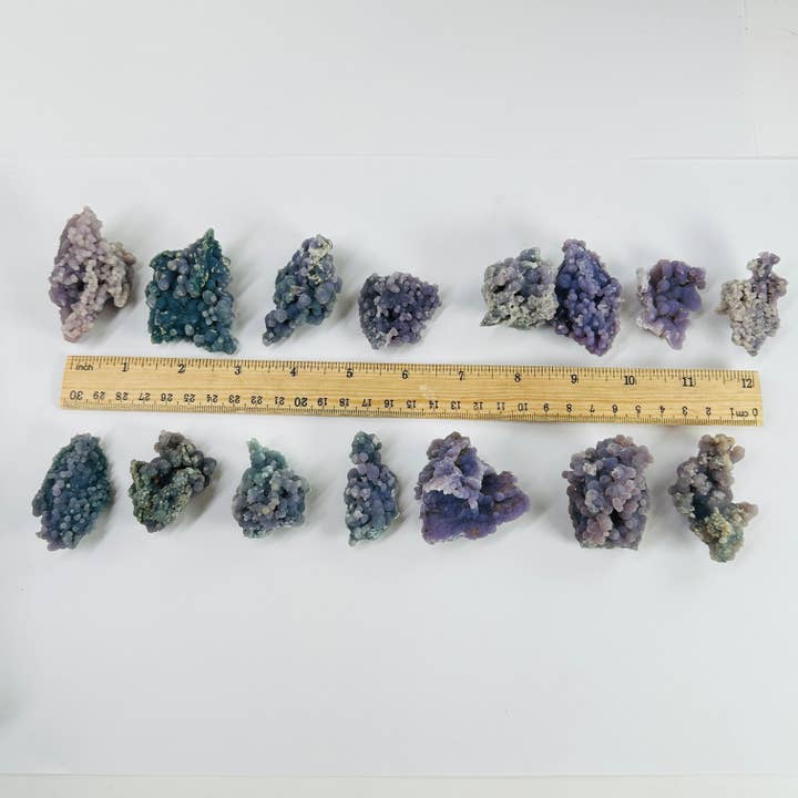 Rock Paradise – Pedra/cristal espiritual por atacado – Cluster de Cristal de Calcedônia Grape Agate - Peça para Colecionadores, Escolha a Sua9