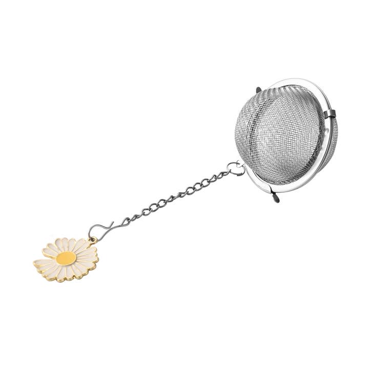 Fox Run White Daisy Tea Infuser Ball, Stainless Steel for wholesale by Fox Run Brands