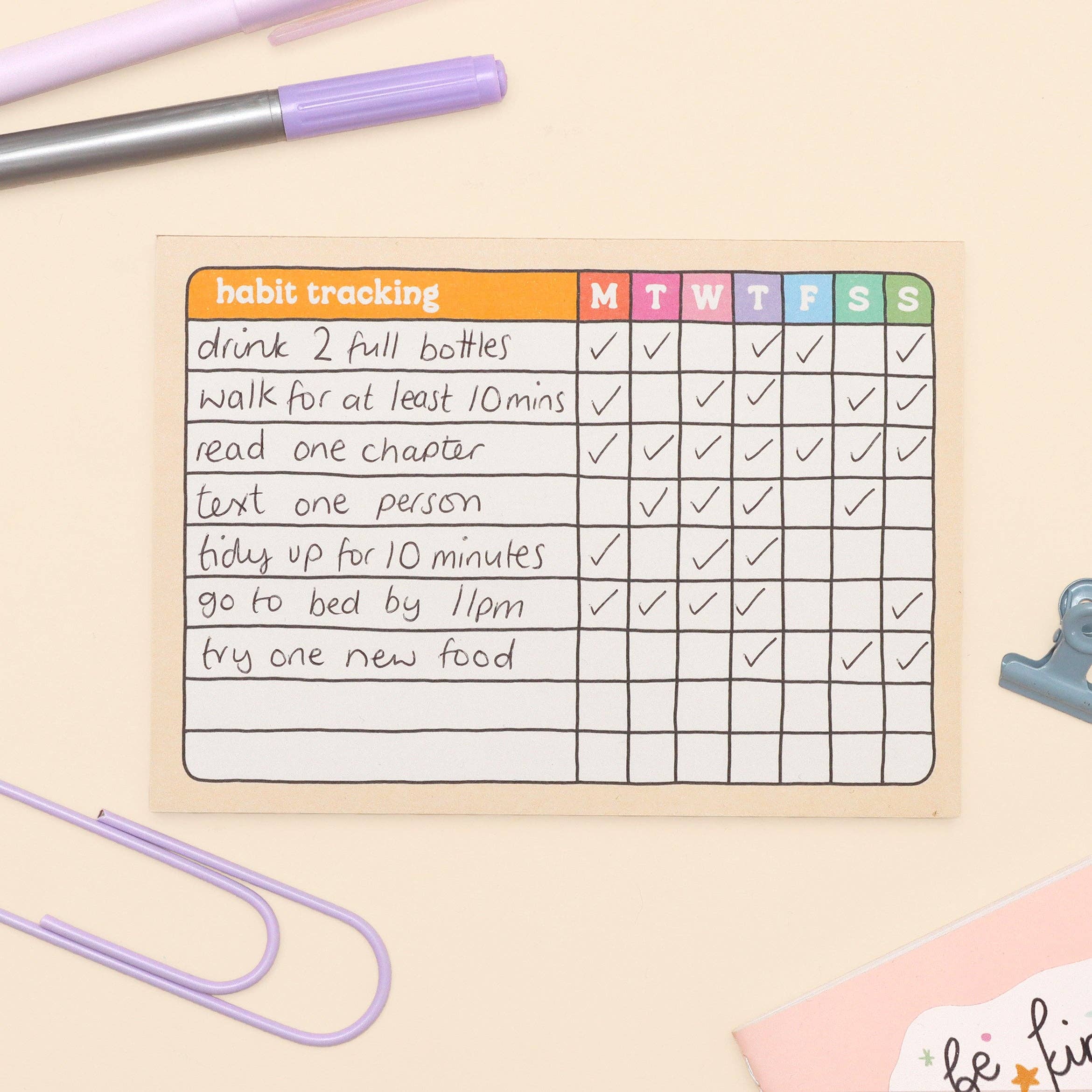 Oh, Laura - Wholesale Notepad - A6 Habit Tracker Notepad1