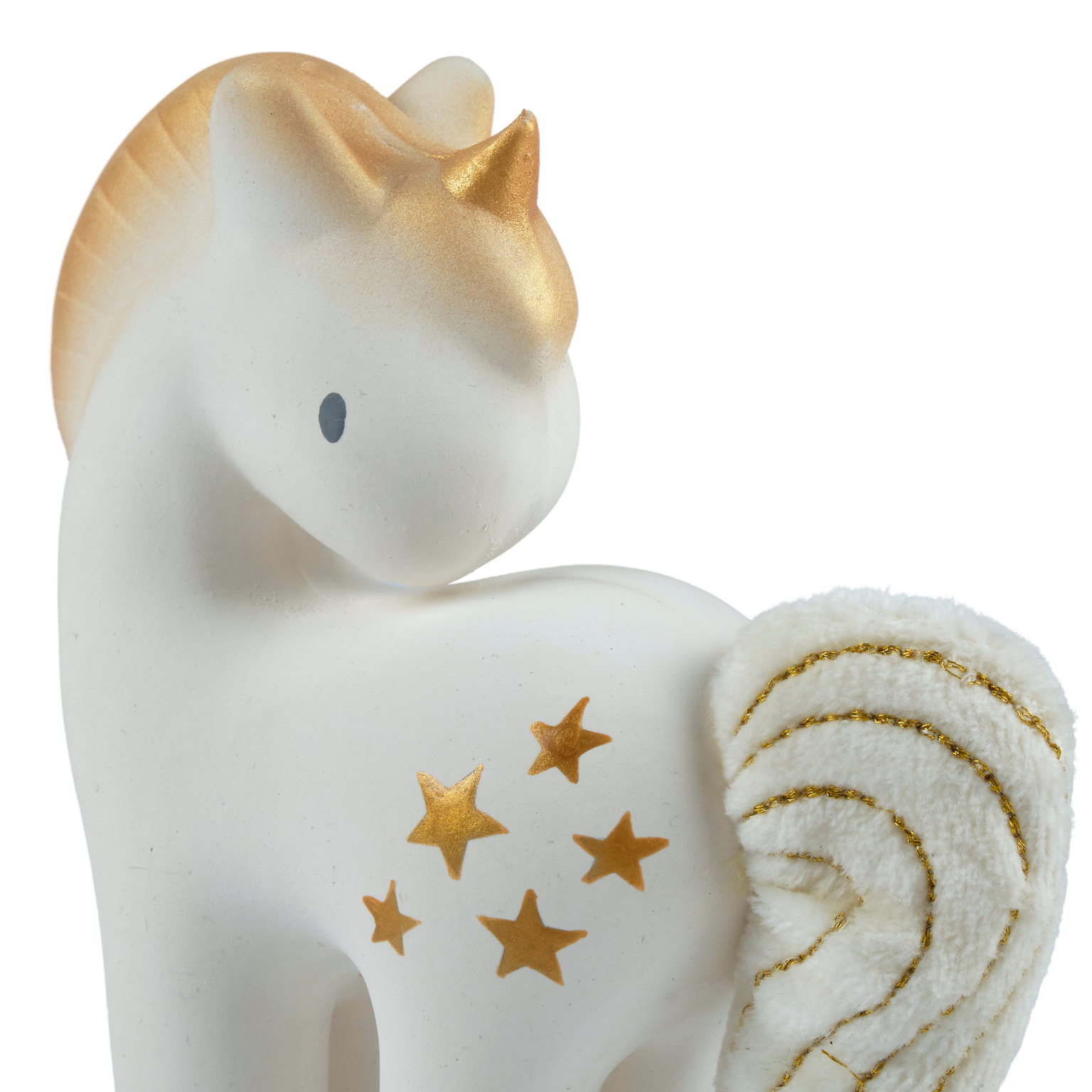 Tikiri Toys LLC - Wholesale Handheld Rattle - Baby - Shining Stars Unicorn Nat. Rubber Rattle with Crinkle Wings4