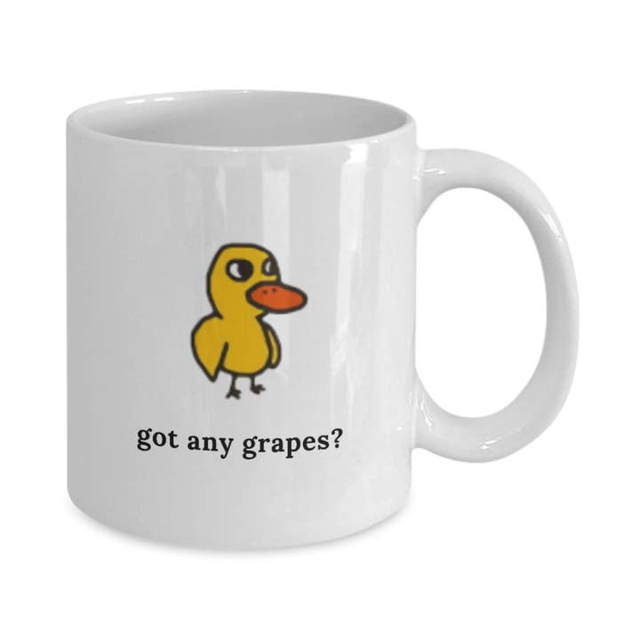 White Duck Song  "Got Any Grapes" Coffee Mug for wholesale on Faire2