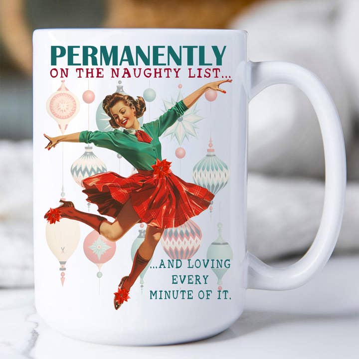 Christmas Funny Naughty List Coffee Mug for wholesale by Avery Lane Gifts