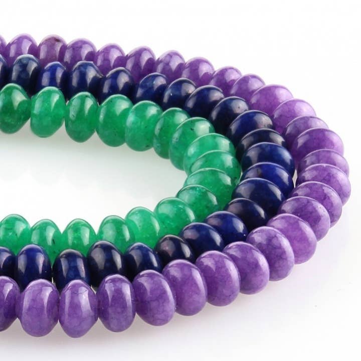 Gesneden jade kralen in rondelle-vorm voor wholesale door UniArt