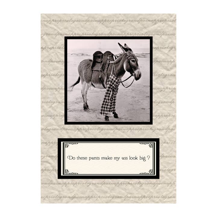 Just Funny - Do These Pants Make My Ass Look Big ? for wholesale by Inappropriate Grandpa Cards
