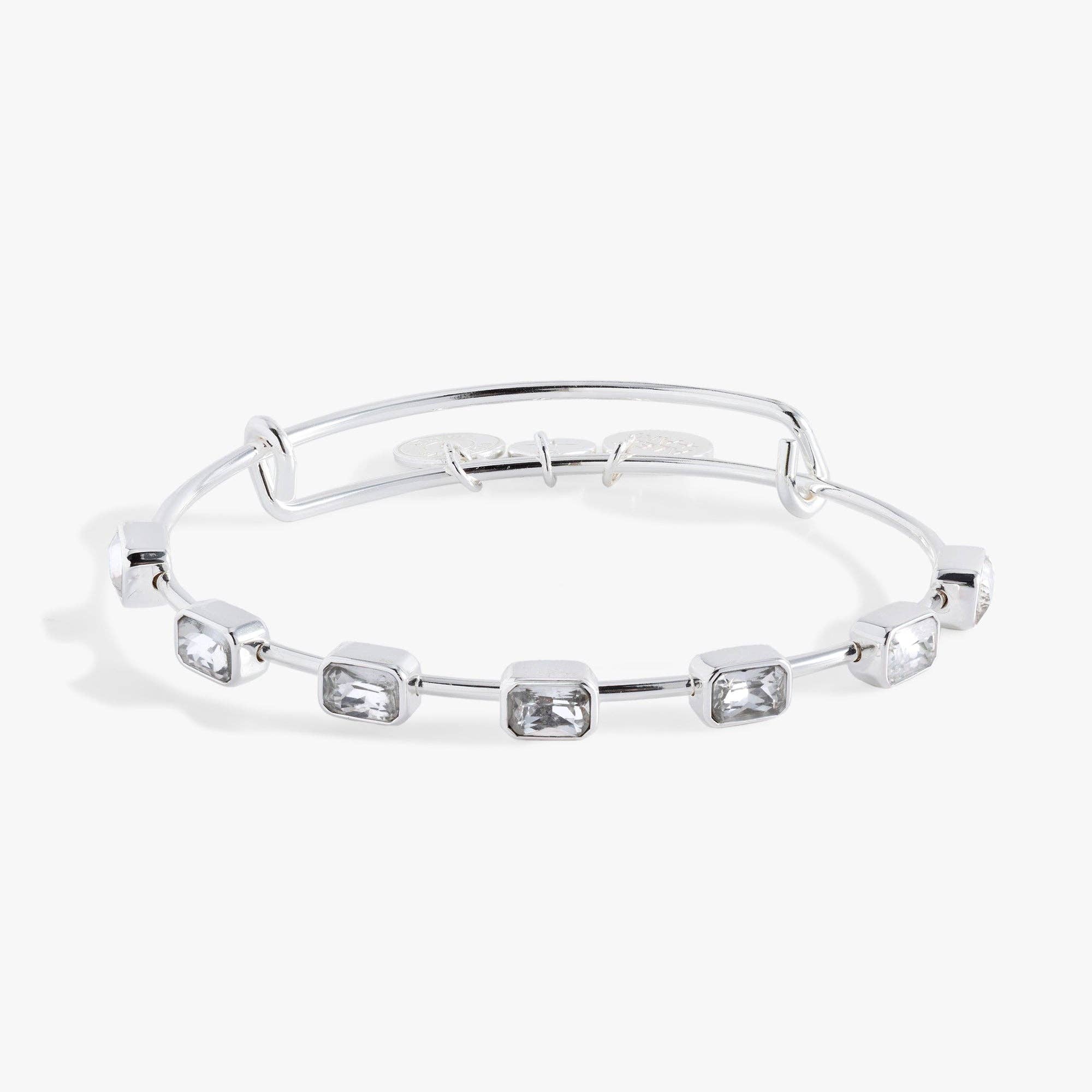 Alex and Ani - Wholesale Bangle Bracelet - April Birthstone Emerald Cut Bangle0