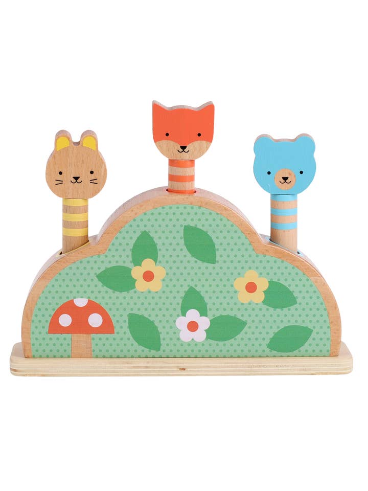 Petit Friends Wooden Pop-Up Toy for wholesale by Chronicle Books